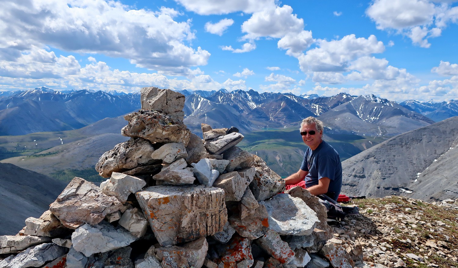 On top of 2010 meters high Summit peak in the very northern Rocky Mountains